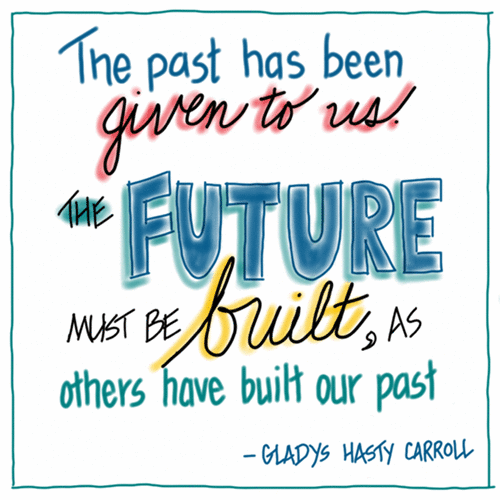 The past has been given to us. The future must be built, as others have built our past. - Gladys Hasty Carroll